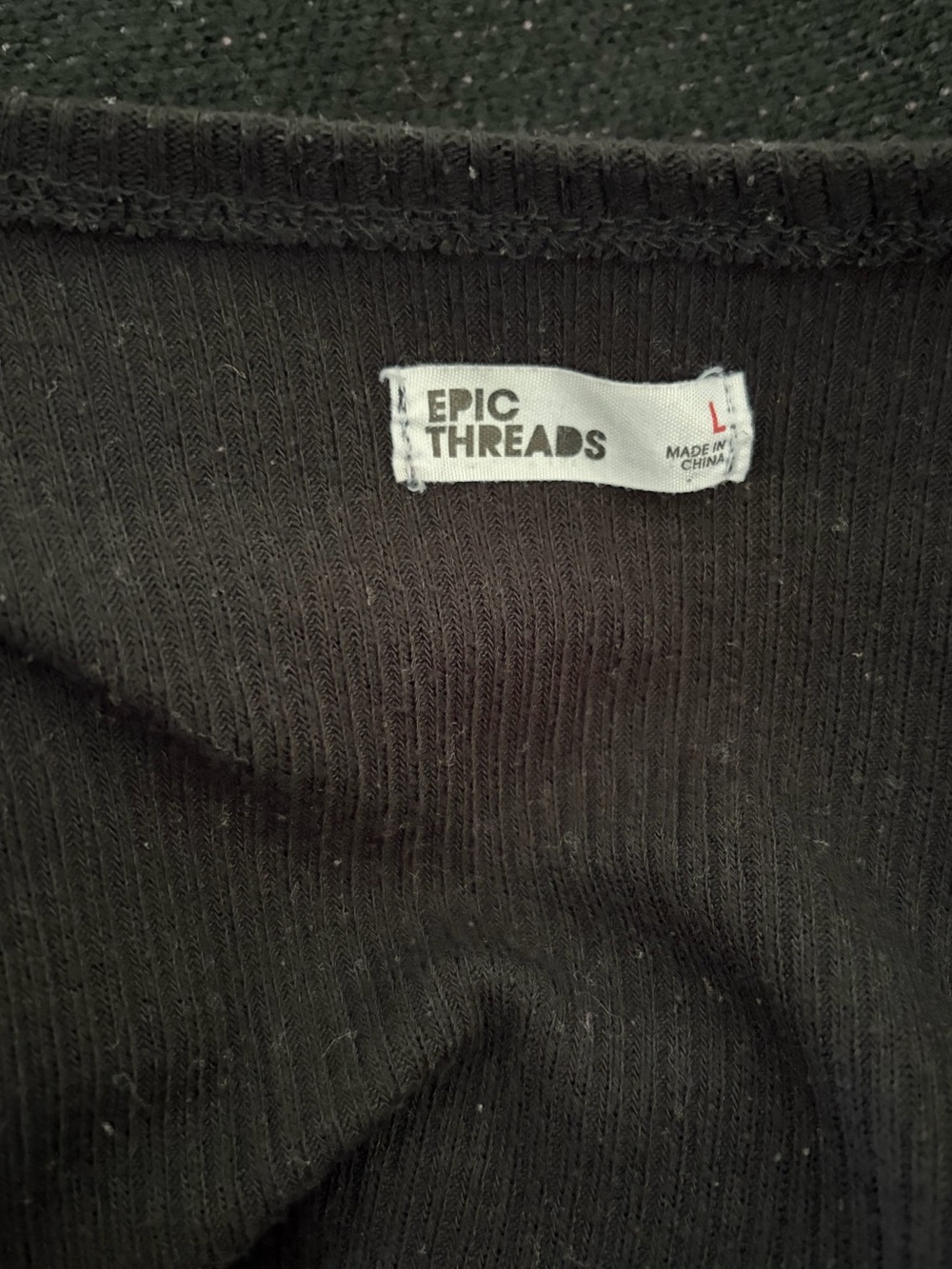 Epic Threads Black Open-Front Ribbed Cardigan - Picture 3 of 3